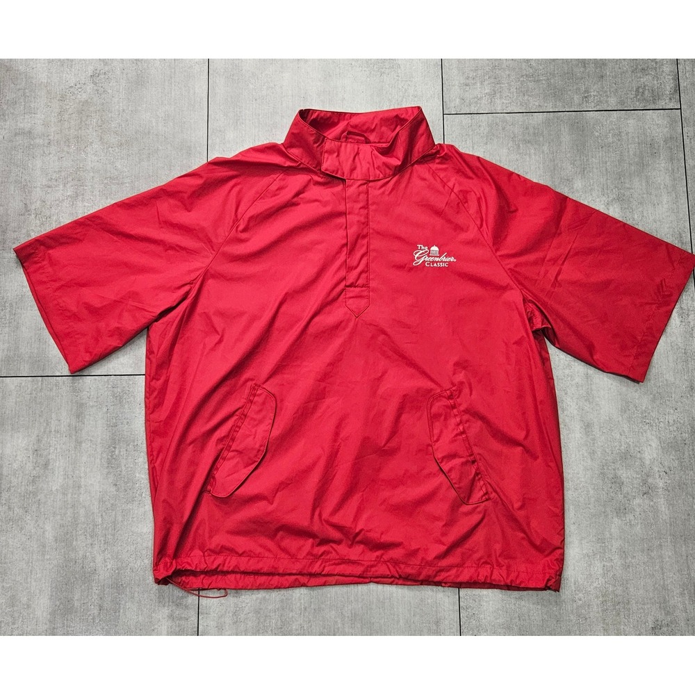 Polo Golf Ralph Lauren Red Short Sleeve Windbreaker Greenbrier Classic XL
